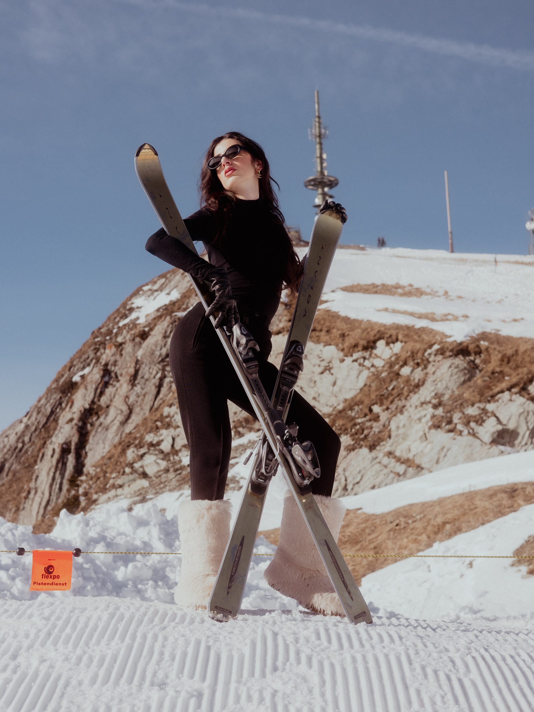 editorial ski portrait
