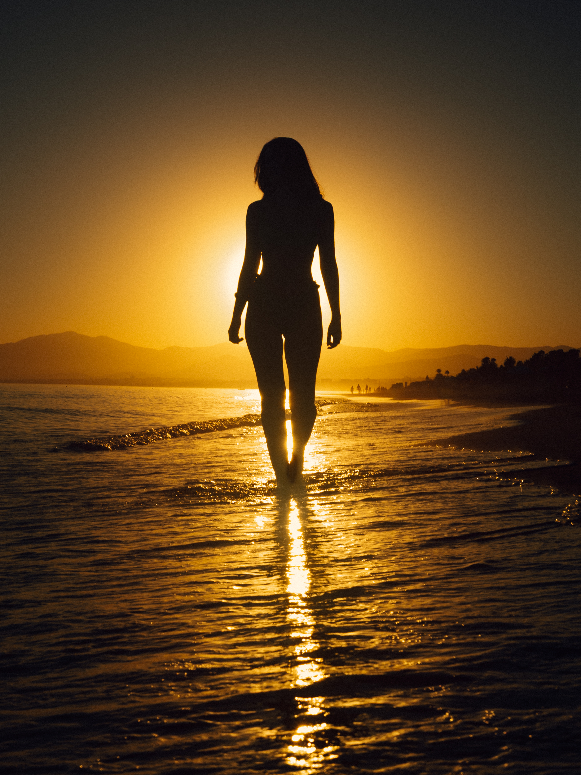 dramatic sunset portrait